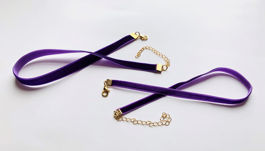 Velvet Necklace | Lila Purple