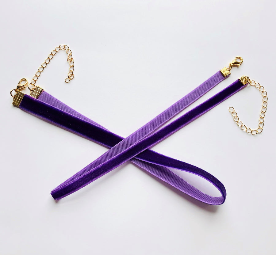 Velvet Necklace | Lila Purple